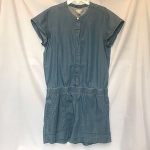 J.Crew Chambray Denim Romper Size 6